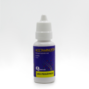 ACETAMINOFEN 100MG/ML SOLUCION ORAL EN GOTAS USO PEDIATRICO 15ML. QUIM-FAR