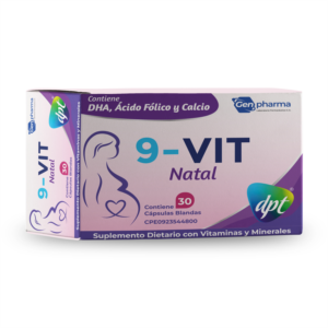 9-VIT NATAL SUPLEMENTO DIETARIO CON VITAMINAS Y MINERALES X30 CAPSULAS BLANDAS. DPT